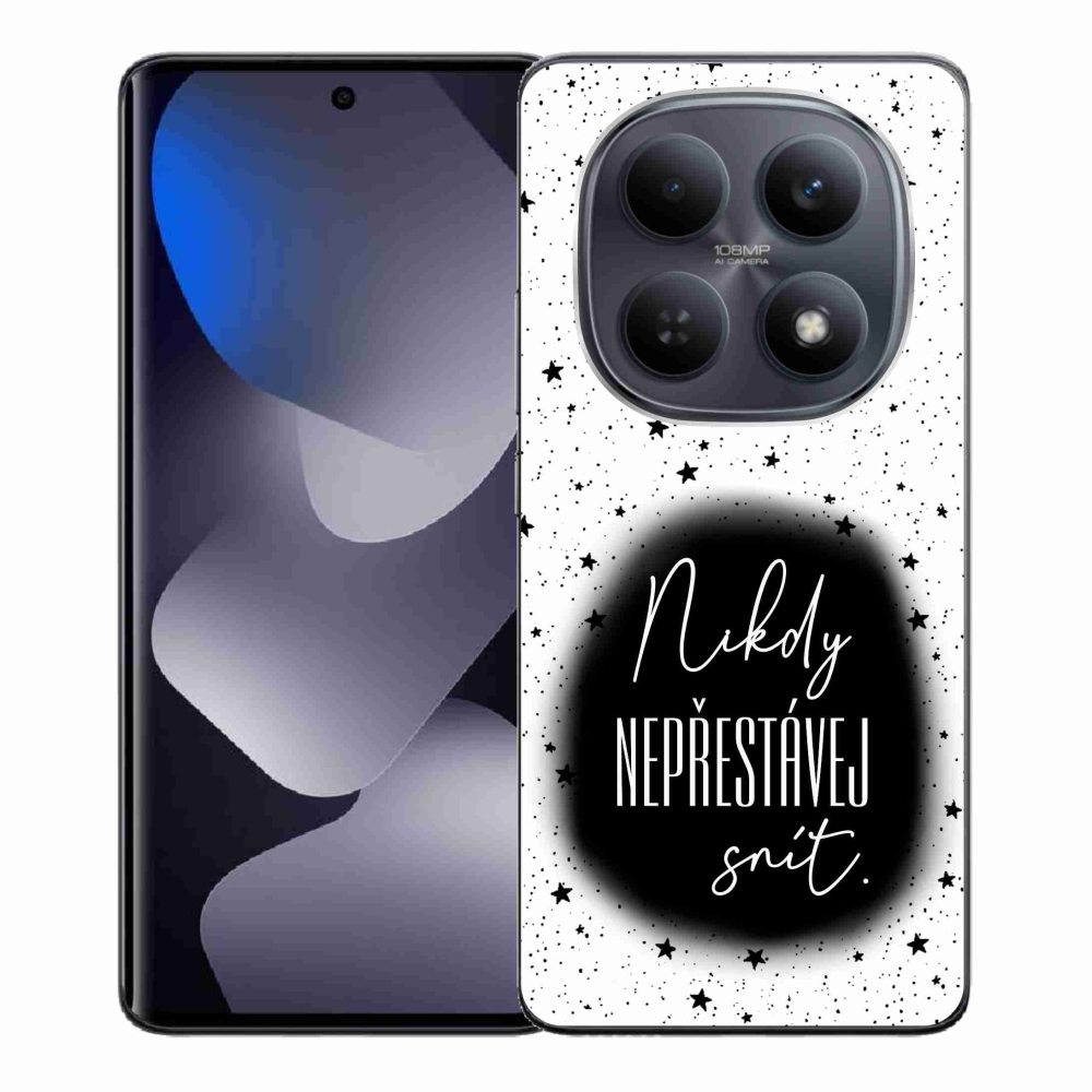 Gél borítás mmCase a Xiaomi Poco M8 5G/Redmi Note 15 5G/4G - idézet 1 fekete és fehér háttérrel