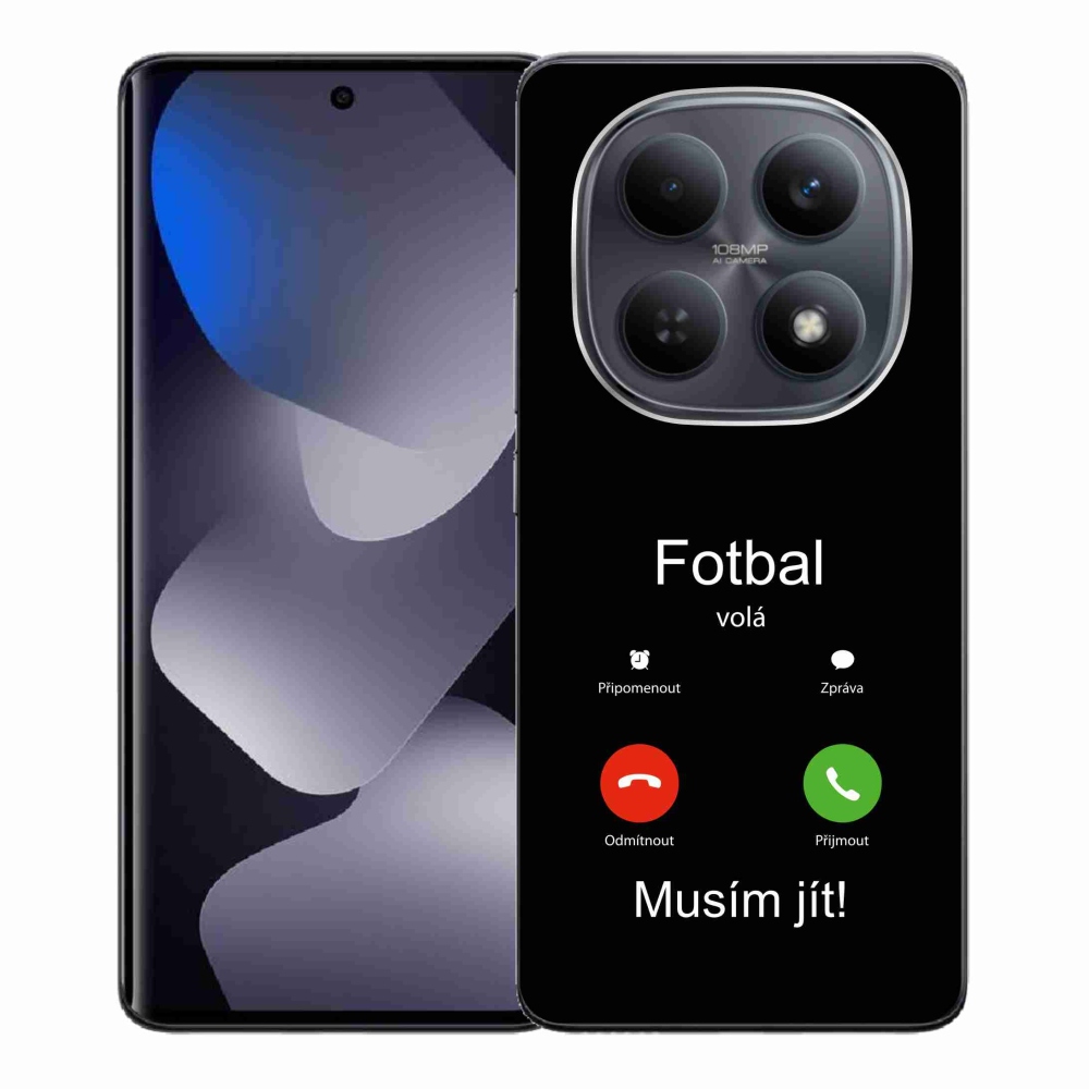 Gél borítás mmCase a Xiaomi Poco M8 5G/Redmi Note 15 5G/4G - futballhívások fekete háttérrel