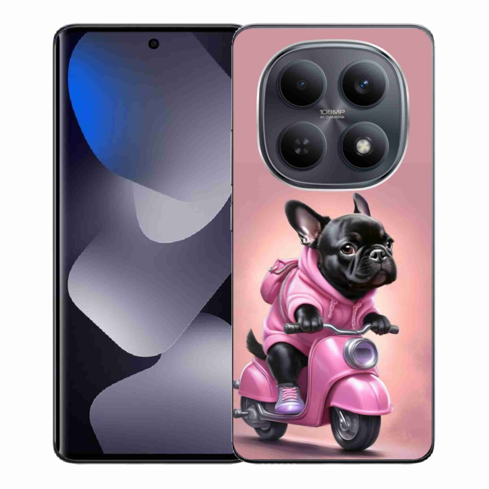 Gél borítás mmCase a Xiaomi Poco M8 5G/Redmi Note 15 5G/4G - Francia bulldog egy robogón