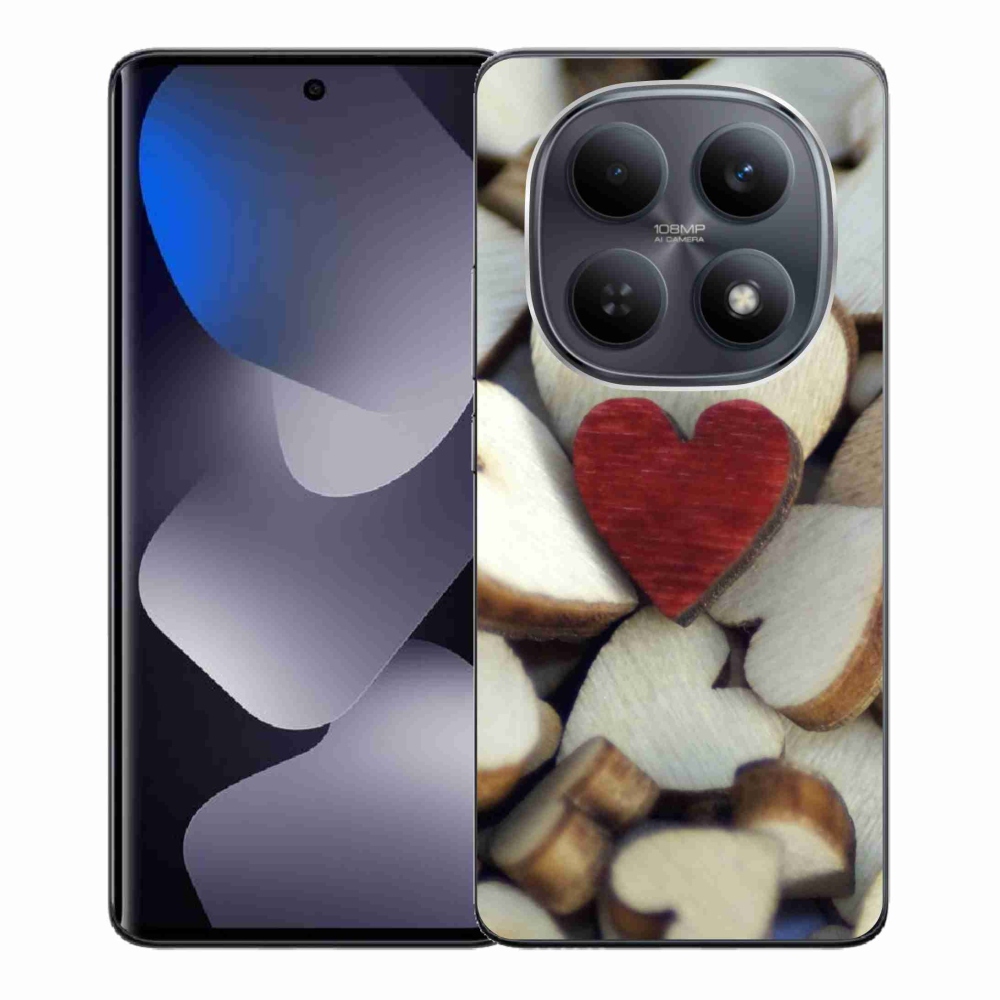 Gél borítás mmCase a Xiaomi Poco M8 5G/Redmi Note 15 5G/4G - gravírozott piros szívhez