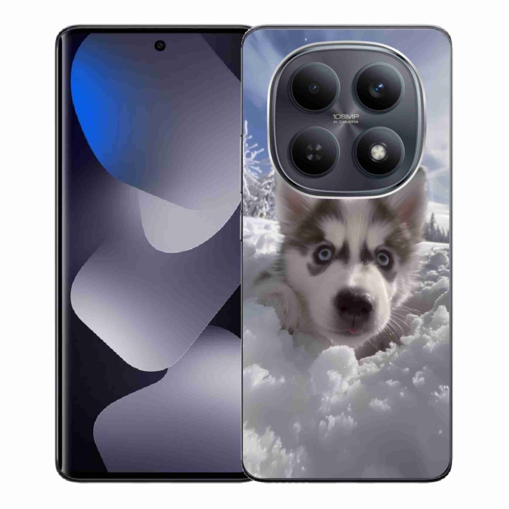 Gél borítás mmCase a Xiaomi Poco M8 5G/Redmi Note 15 5G/4G - husky a hóban