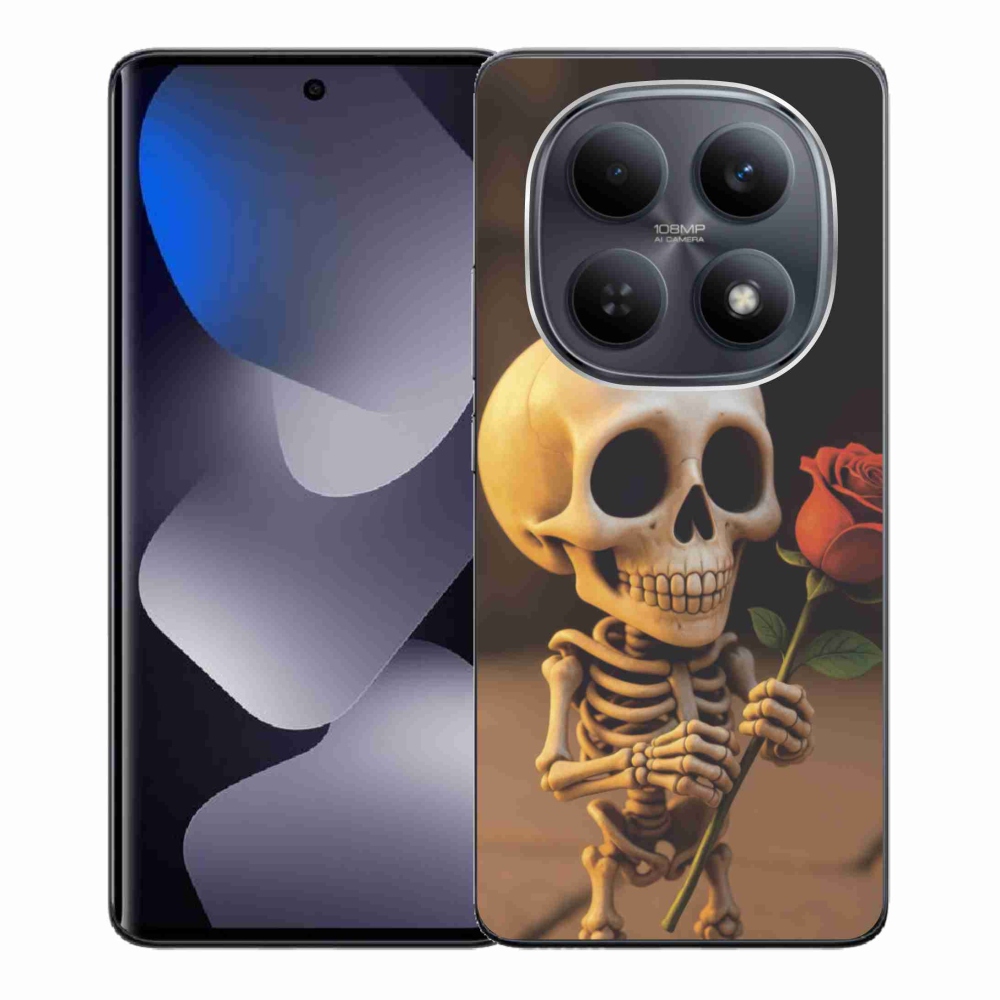 Gél borítás mmCase a Xiaomi Poco M8 5G/Redmi Note 15 5G/4G - csontváz rózsával