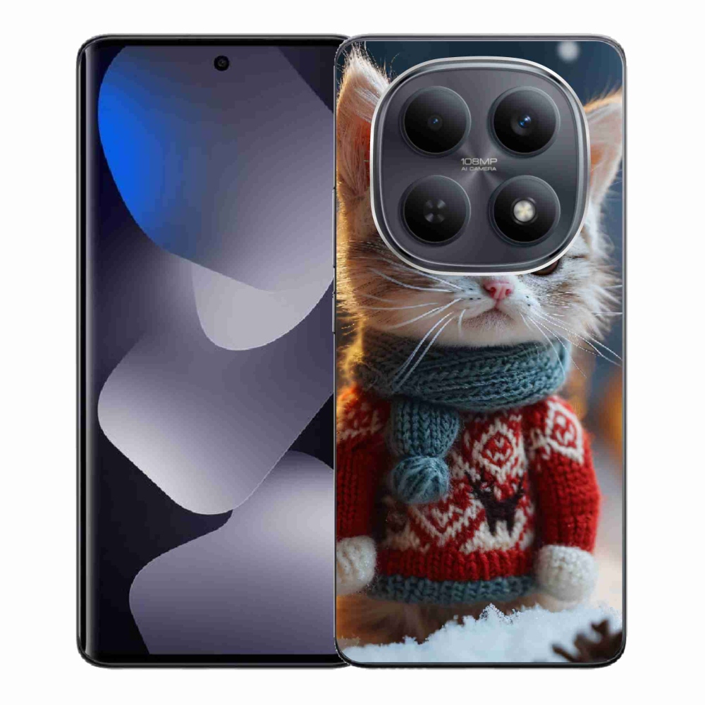 Gél borítás mmCase a Xiaomi Poco M8 5G/Redmi Note 15 5G/4G számára - cica pulóverben