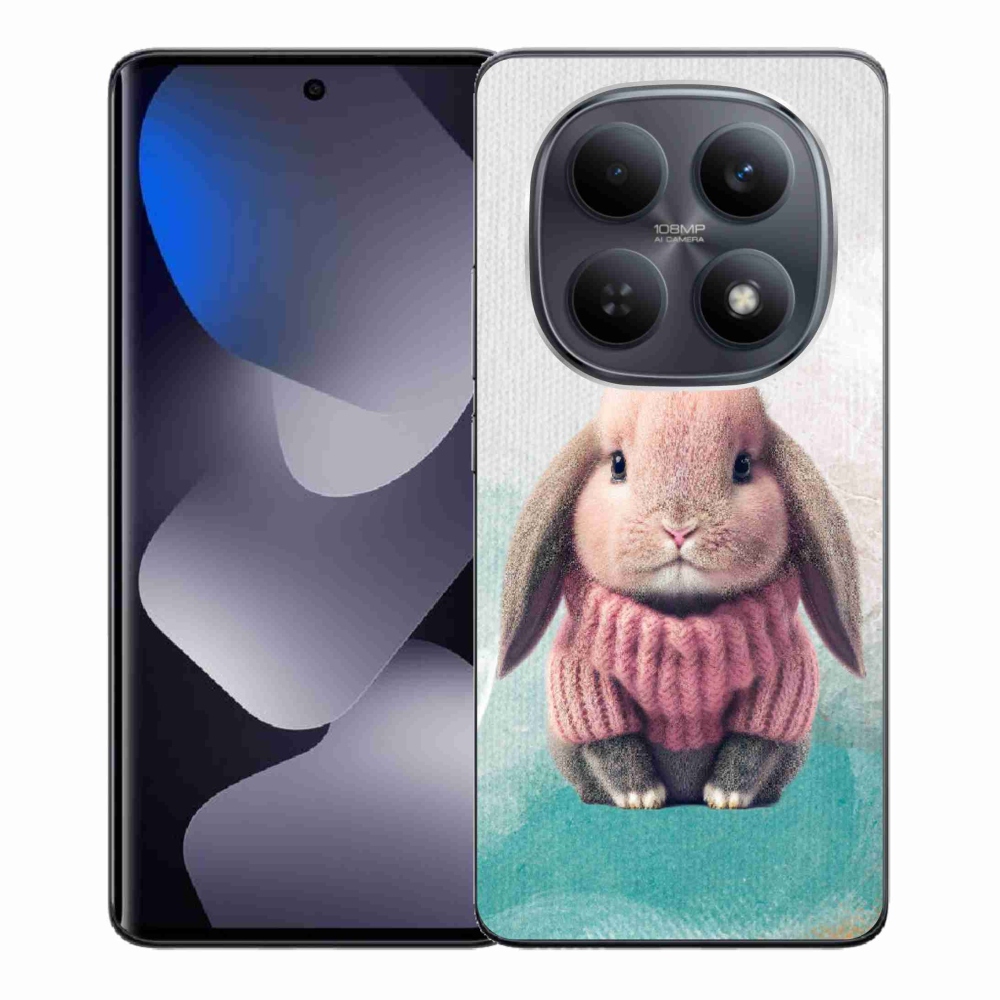 Gél borítás mmCase a Xiaomi Poco M8 5G/Redmi Note 15 5G/4G - nyúl pulóverben