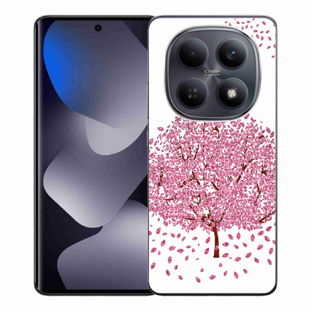 Gél borítás mmCase a Xiaomi Poco M8 5G/Redmi Note 15 5G/4G számára - rajzfilmfa levelekkel