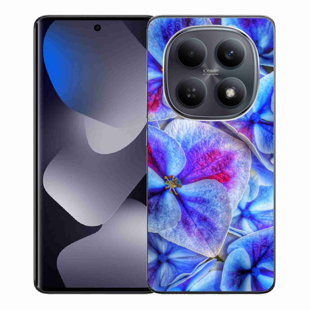 Gél borító mmCase a Xiaomi Poco M8 5G/Redmi Note 15 5G/4G - kék virágok 1