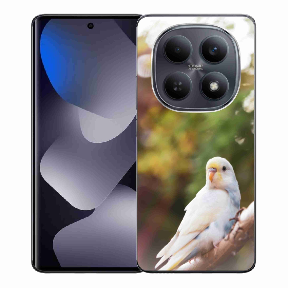 Gél borítás mmCase a Xiaomi Poco M8 5G/Redmi Note 15 5G/4G - papagáj andulka fehér