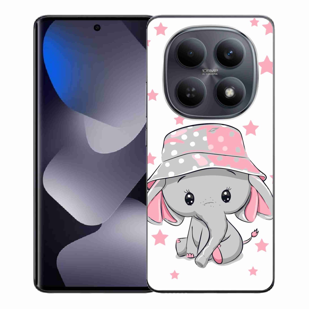 Gél borítás mmCase a Xiaomi Poco M8 5G/Redmi Note 15 5G/4G - rózsaszín elefánthoz