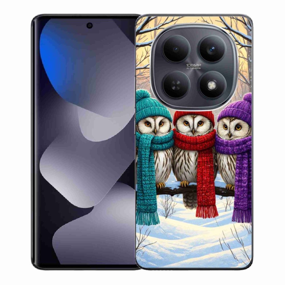 Gél borítás mmCase a Xiaomi Poco M8 5G/Redmi Note 15 5G/4G számára - bagoly barátok