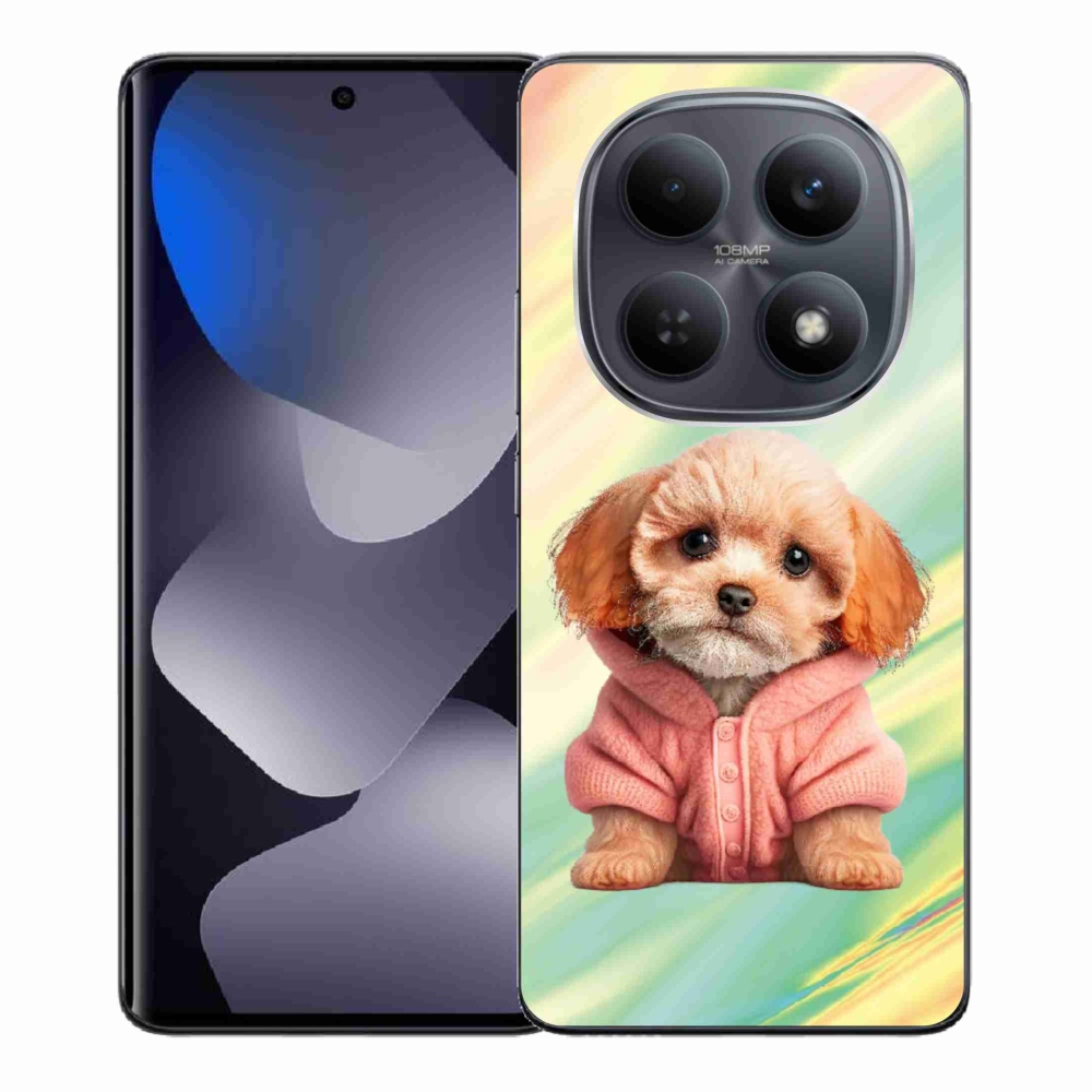 Gél borítás mmCase a Xiaomi Poco M8 5G/Redmi Note 15 5G/4G - pulóveres kölyökkutyákhoz
