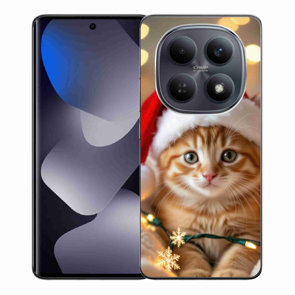 Gél borítás mmCase a Xiaomi Poco M8 5G/Redmi Note 15 5G/4G - Karácsonyi cica számára