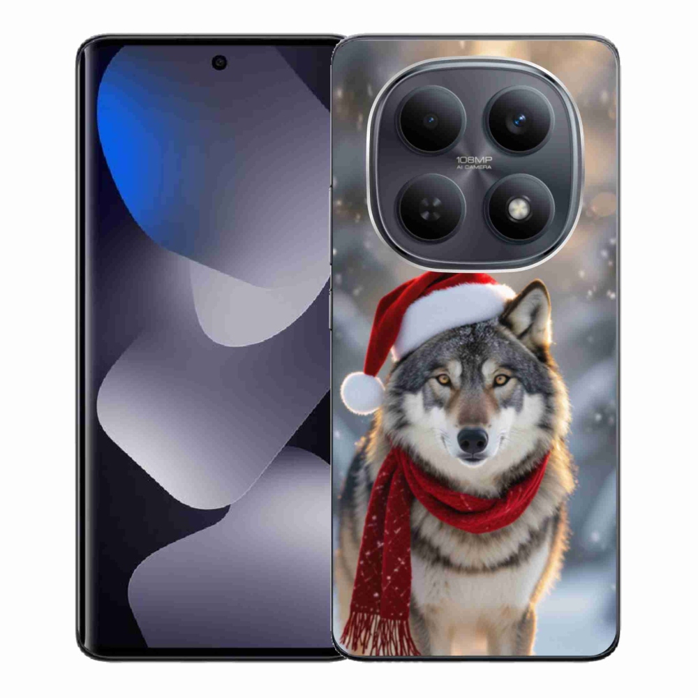 Gél borítás mmCase a Xiaomi Poco M8 5G/Redmi Note 15 5G/4G - karácsonyi farkashoz