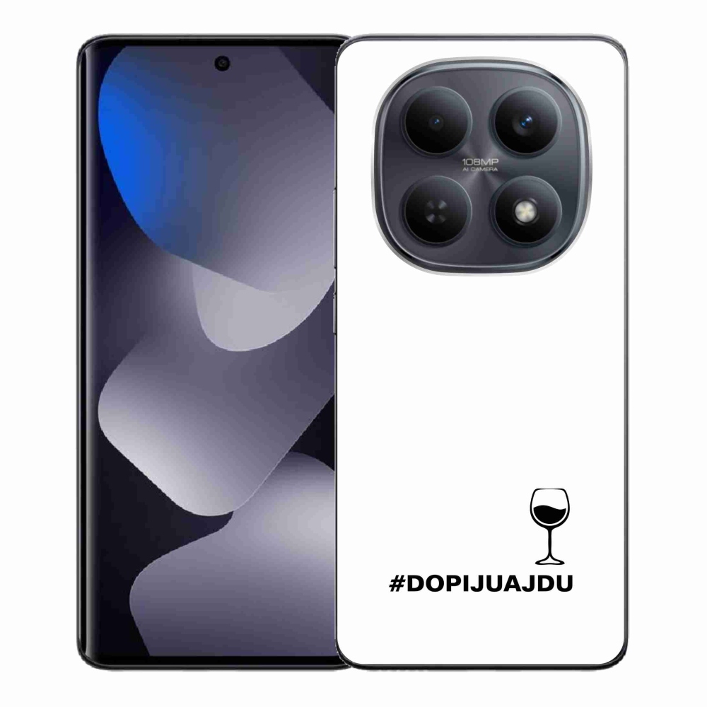 Gél borítás mmCase a Xiaomi Poco M8 5G/Redmi Note 15 5G/4G - bor motívum fehér háttérrel