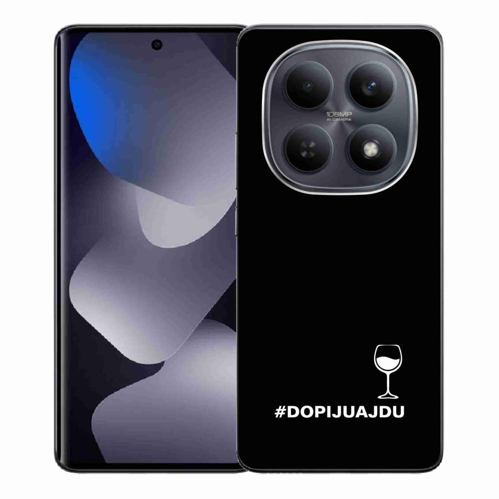 Gél borító mmCase a Xiaomi Poco M8 5G/Redmi Note 15 5G/4G - bor motívum fekete háttérrel