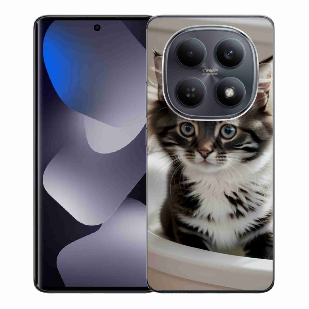 Gél borítás mmCase a Xiaomi Poco M8 5G/Redmi Note 15 5G/4G - kíváncsi cica számára