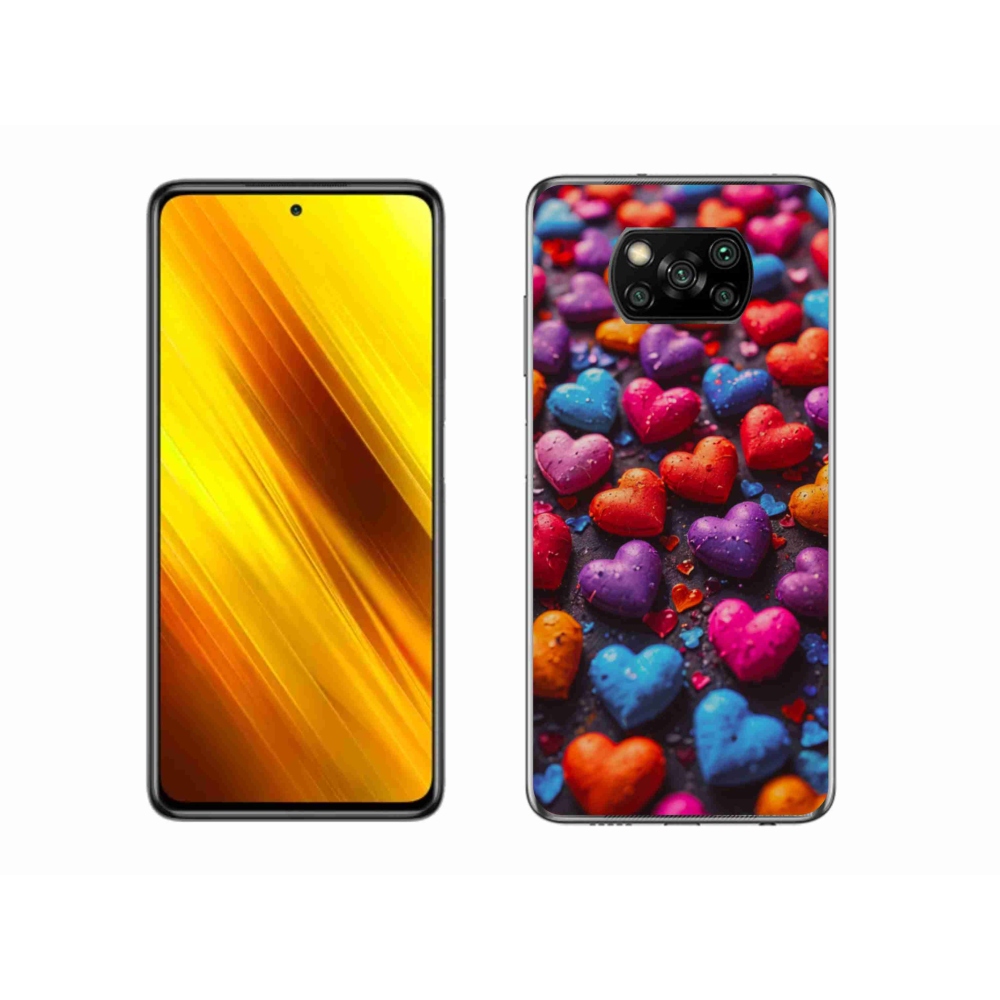 Gél borítás mmCase a Xiaomi Poco X3-hoz - színes szív