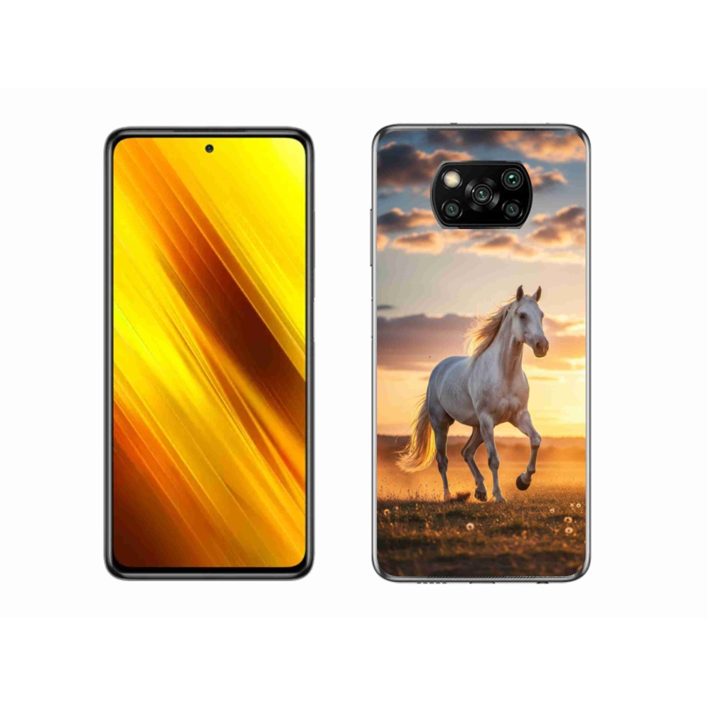 Gél borítás mmCase a Xiaomi Poco X3-hoz - futó fehér ló 2