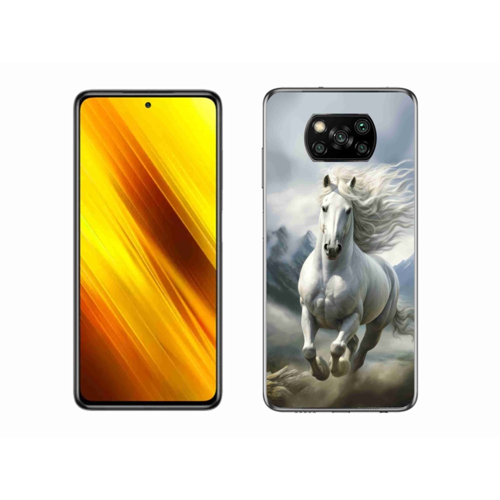 Gél borítás mmCase a Xiaomi Poco X3-hoz - futó fehér ló 3