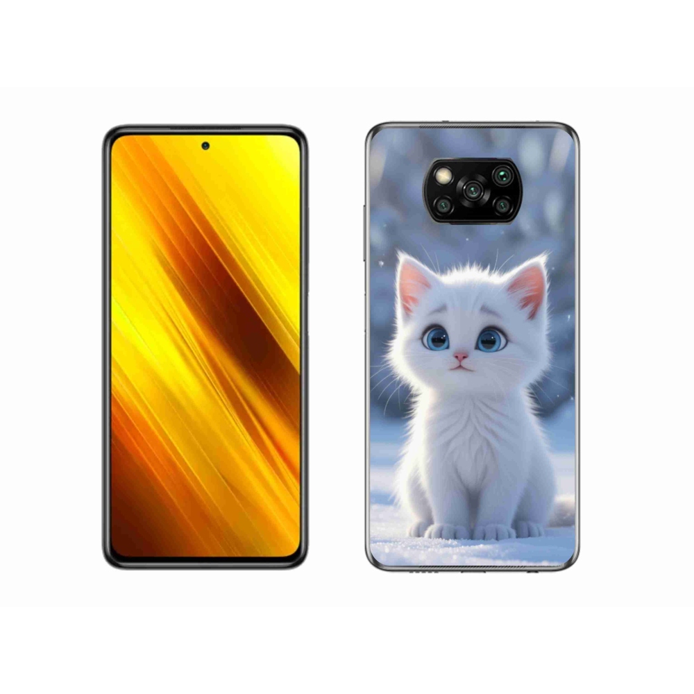 Gél borítás mmCase a Xiaomi Poco X3-hoz - fehér cica 3
