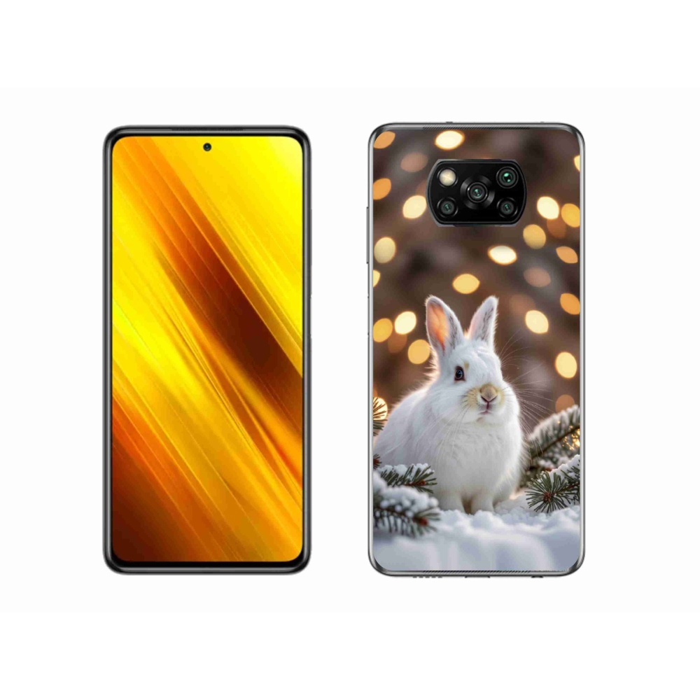 Gél borítás mmCase a Xiaomi Poco X3-hoz - fehér nyúl