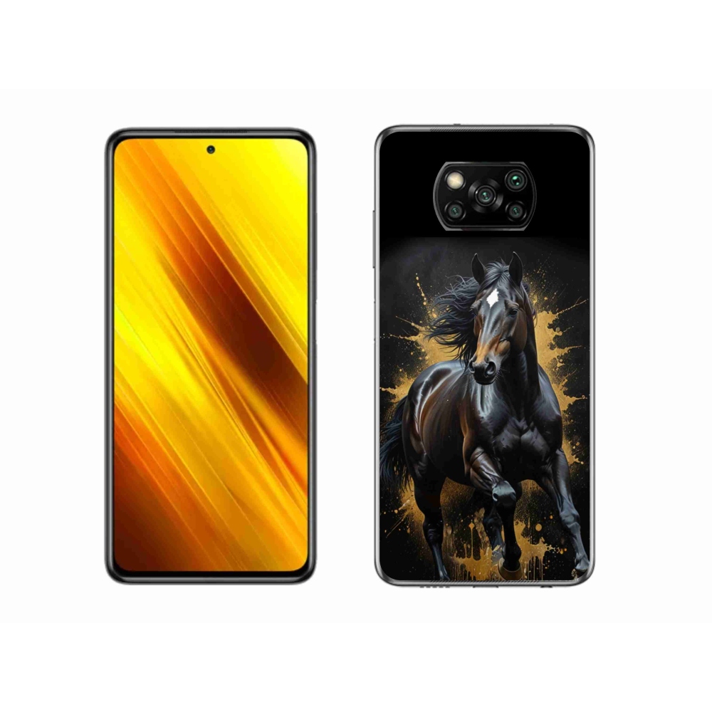Gél borítás mmCase a Xiaomi Poco X3-hoz - elegáns fekete ménes
