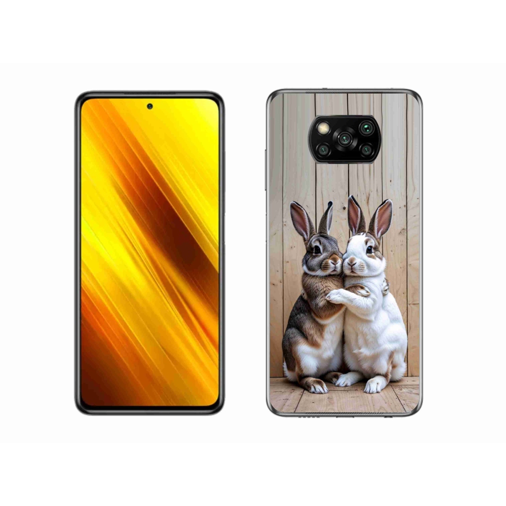 Gél borítás mmCase a Xiaomi Poco X3-hoz - nyúl pár