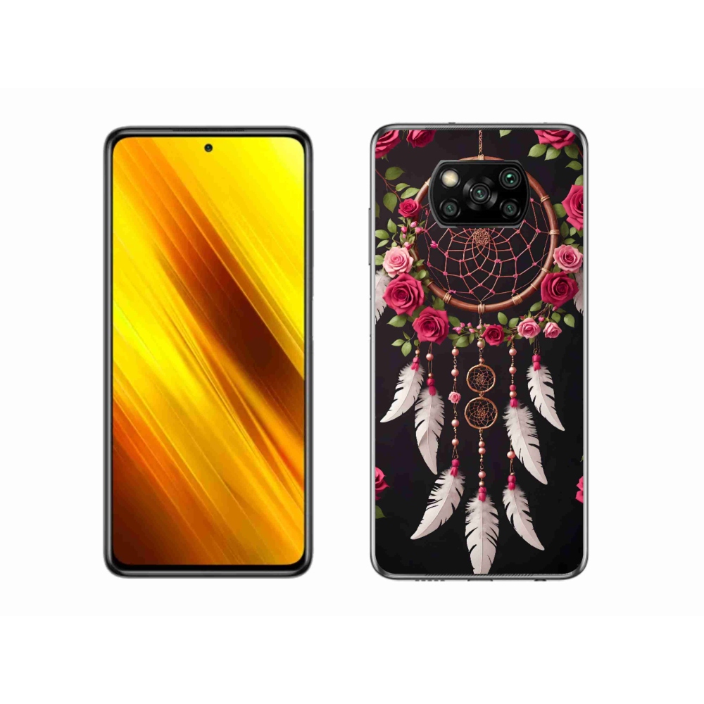 Gél borító mmCase a Xiaomi Poco X3-hoz - álomfogó rózsákkal