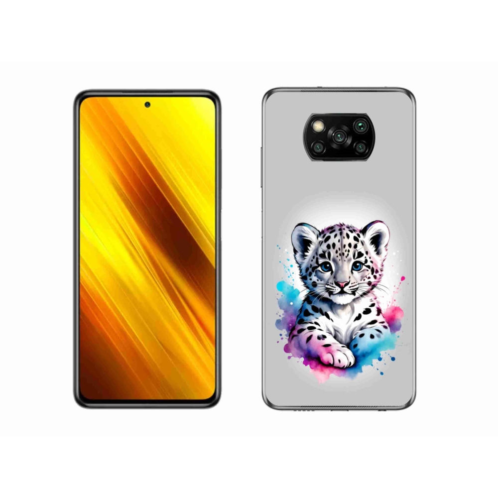 Gél borítás mmCase a Xiaomi Poco X3-hoz - leopárd kölyök