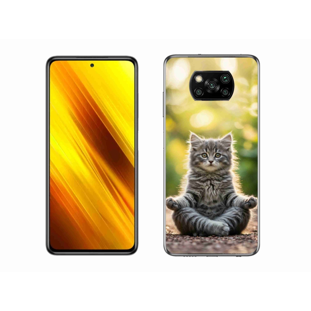 Gél borítás mmCase a Xiaomi Poco X3-hoz - meditáló cica