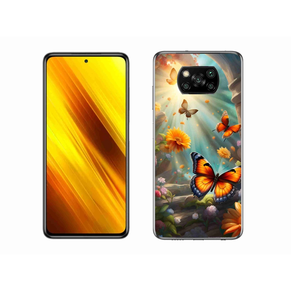 Gél borítás mmCase a Xiaomi Poco X3-hoz - pillangókert 2