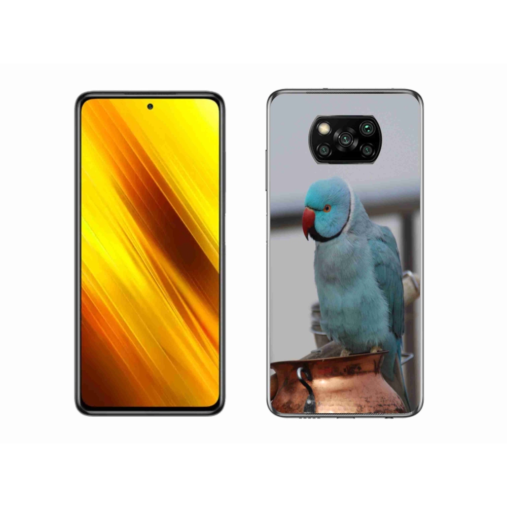 Gél borítás mmCase a Xiaomi Poco X3-hoz - papagáj alexander kék