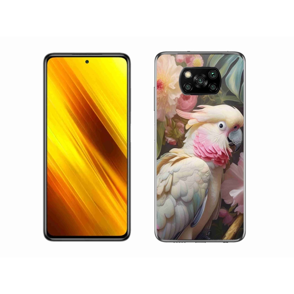 Gél borítás mmCase a Xiaomi Poco X3-hoz - papagáj kakadu rózsaszín 2