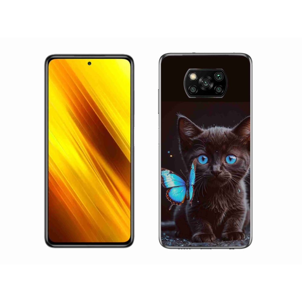 Gél borítás mmCase a Xiaomi Poco X3 Pro számára - fekete cica 3