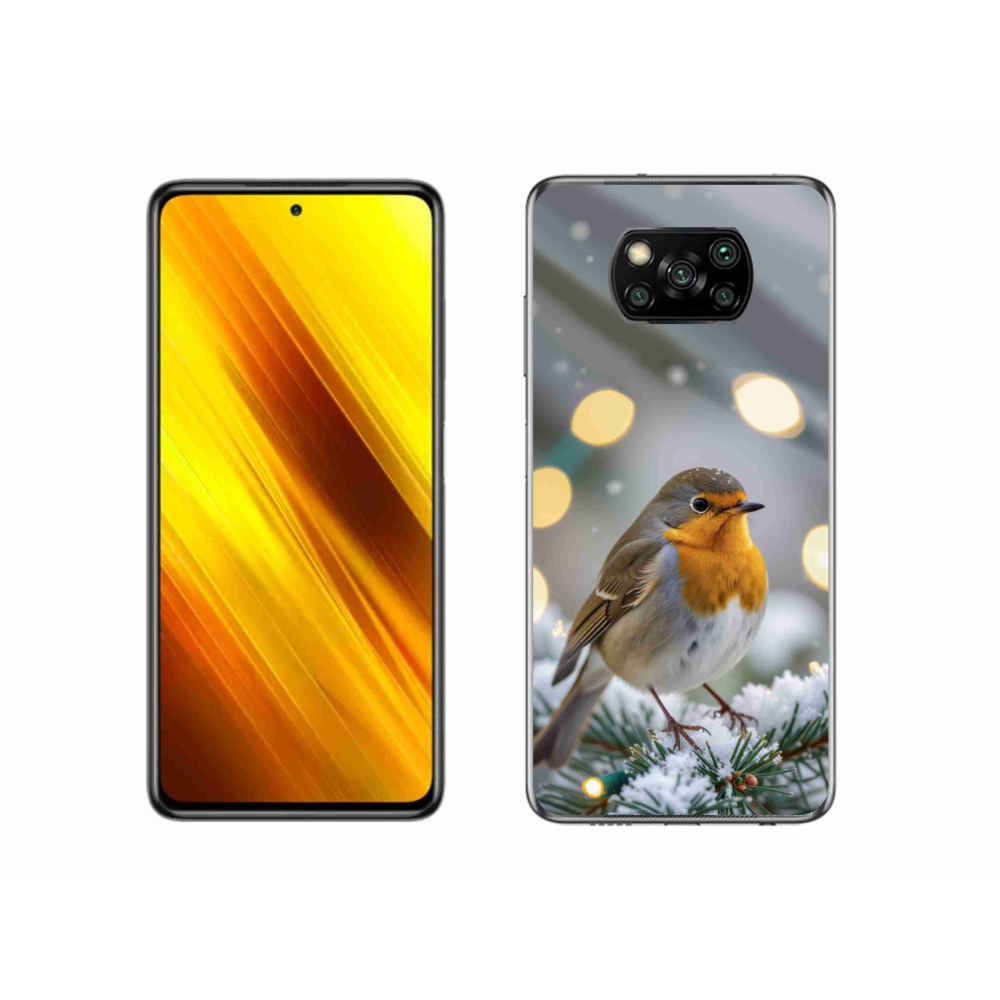 Gél borítás mmCase a Xiaomi Poco X3 Pro számára - télen pirosló színben