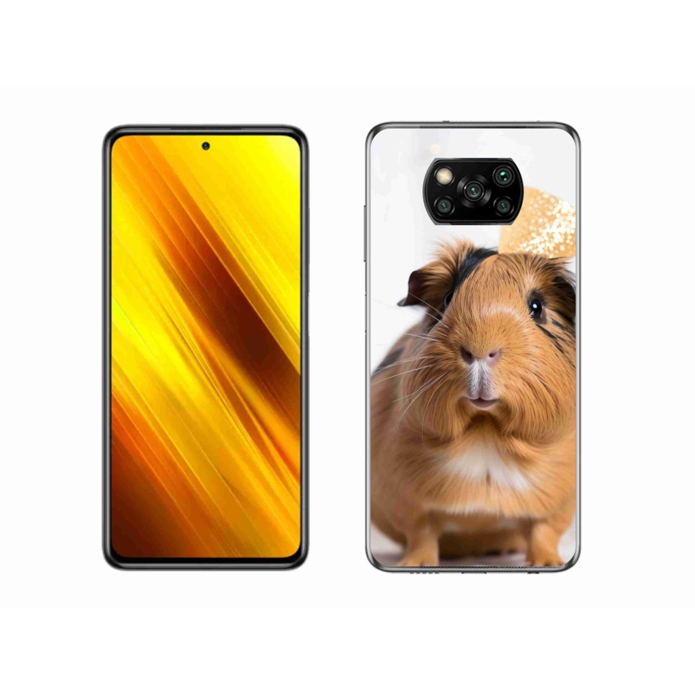 Gél borítás mmCase a Xiaomi Poco X3 Pro számára - barna tengerimalac