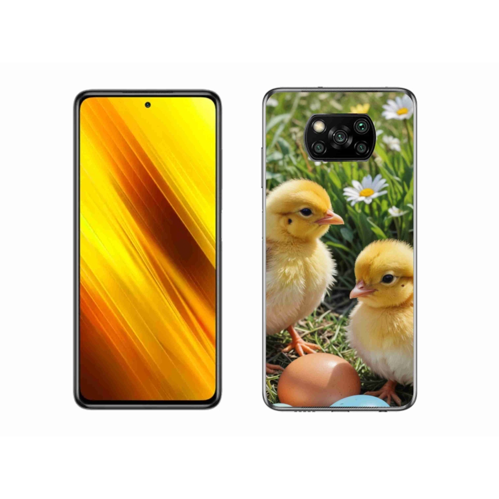 Gél borítás mmCase a Xiaomi Poco X3 Pro számára - csirkék