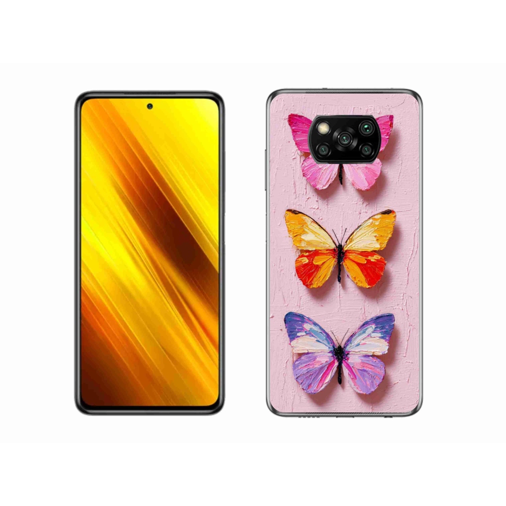 Gél borítás mmCase a Xiaomi Poco X3 Pro számára - pillangó szentháromság