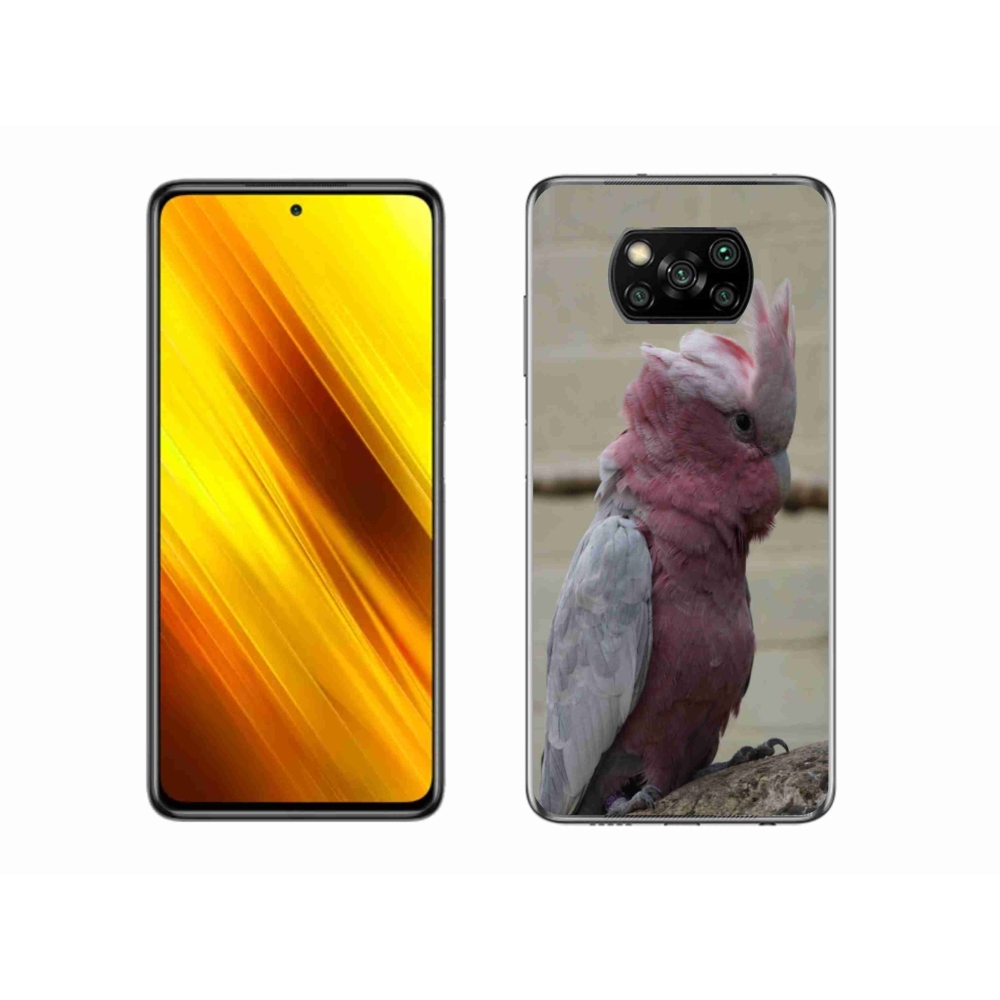 Gél borítás mmCase a Xiaomi Poco X3 Pro készülékhez - papagáj kakadu rózsaszínű