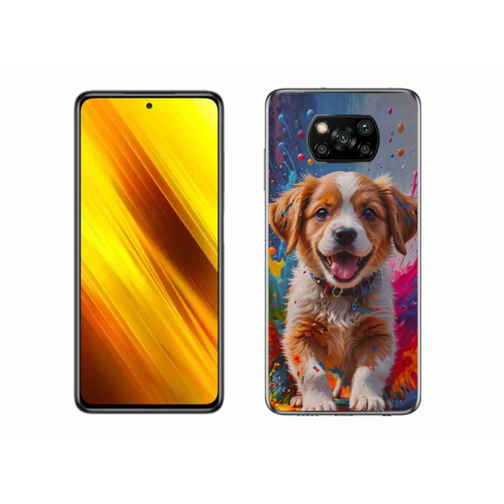 Gél borítás mmCase a Xiaomi Poco X3 Pro számára - aranyos kiskutya 3