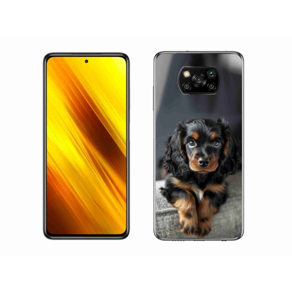 Gél borítás mmCase a Xiaomi Poco X3 Pro számára - aranyos hosszú szőrű tacskó