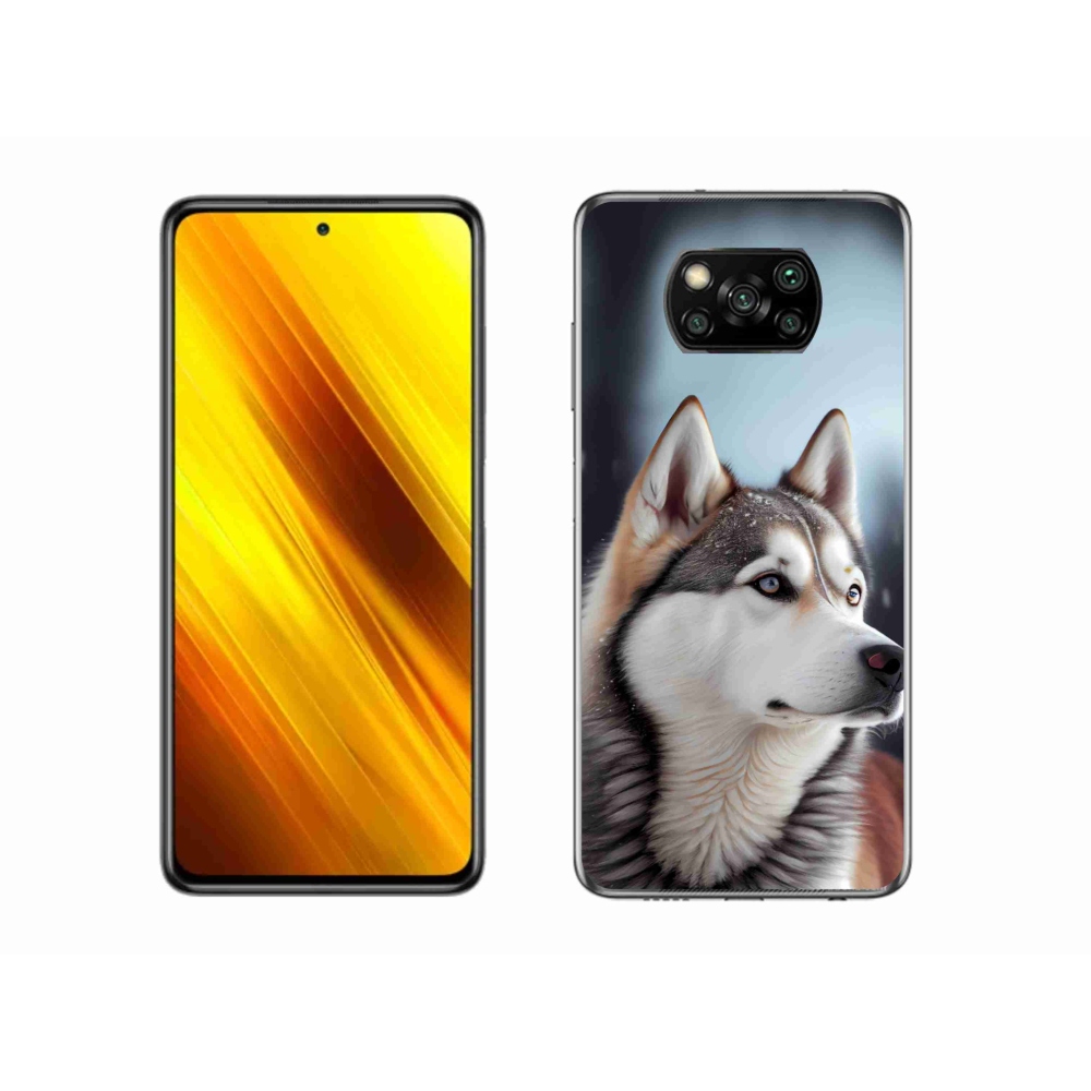 Gél borítás mmCase a Xiaomi Poco X3 Pro számára - Szibériai husky