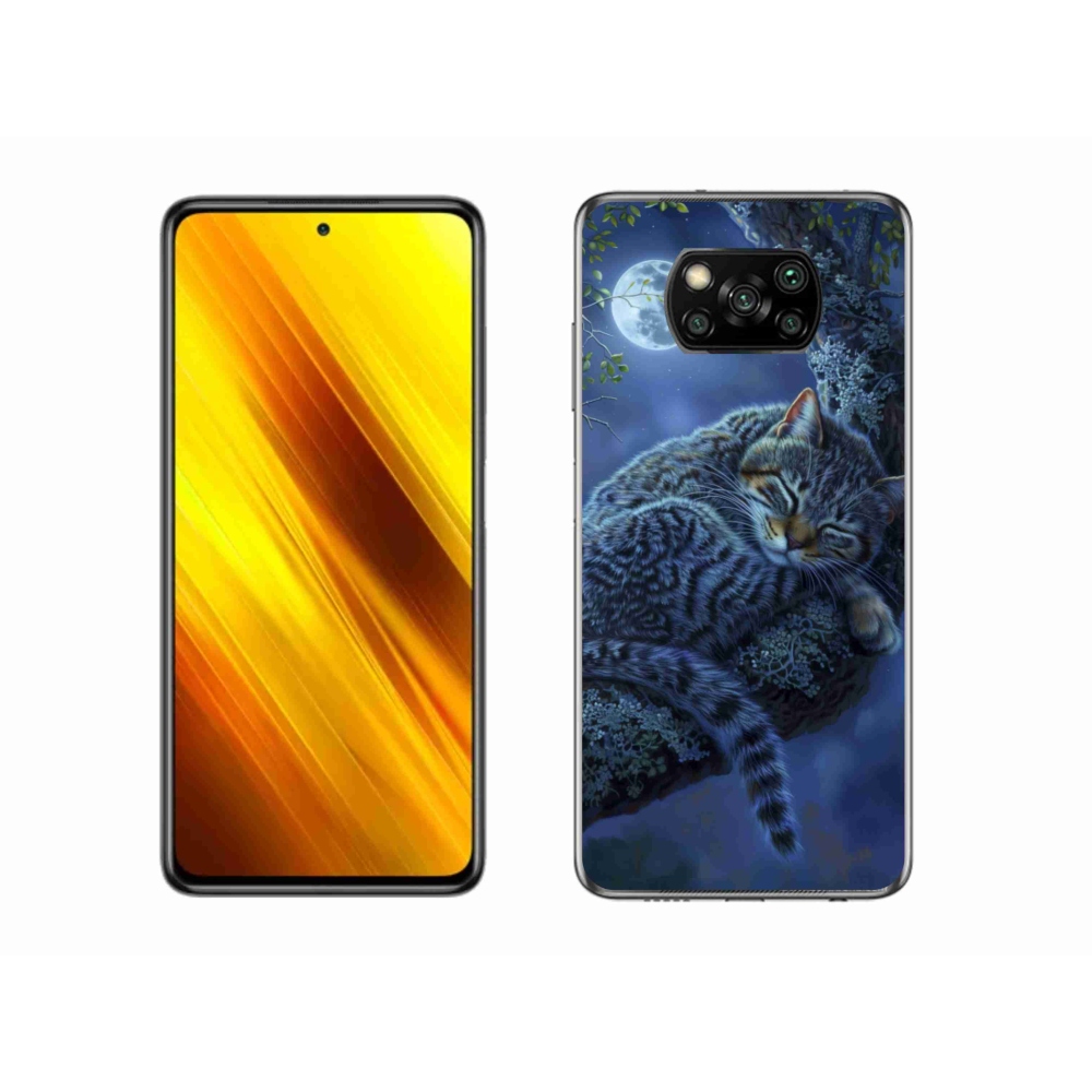 Gél borítás mmCase a Xiaomi Poco X3 Pro számára - alvó macska