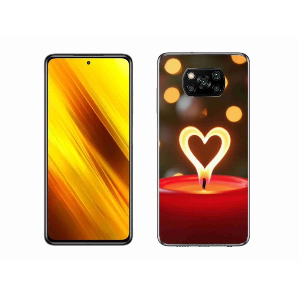 Gél borítás mmCase a Xiaomi Poco X3 Pro készülékhez - láng szíve