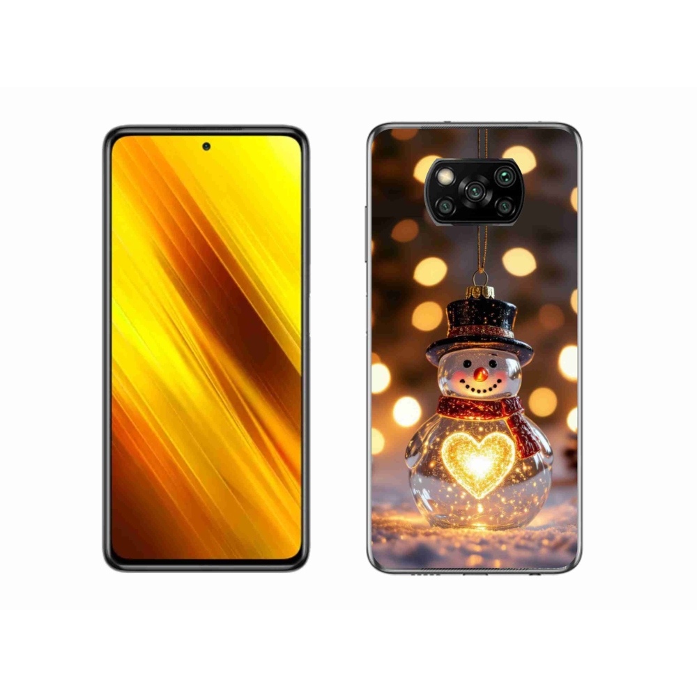 Gél borítás mmCase a Xiaomi Poco X3 Pro számára - Karácsonyi hóember