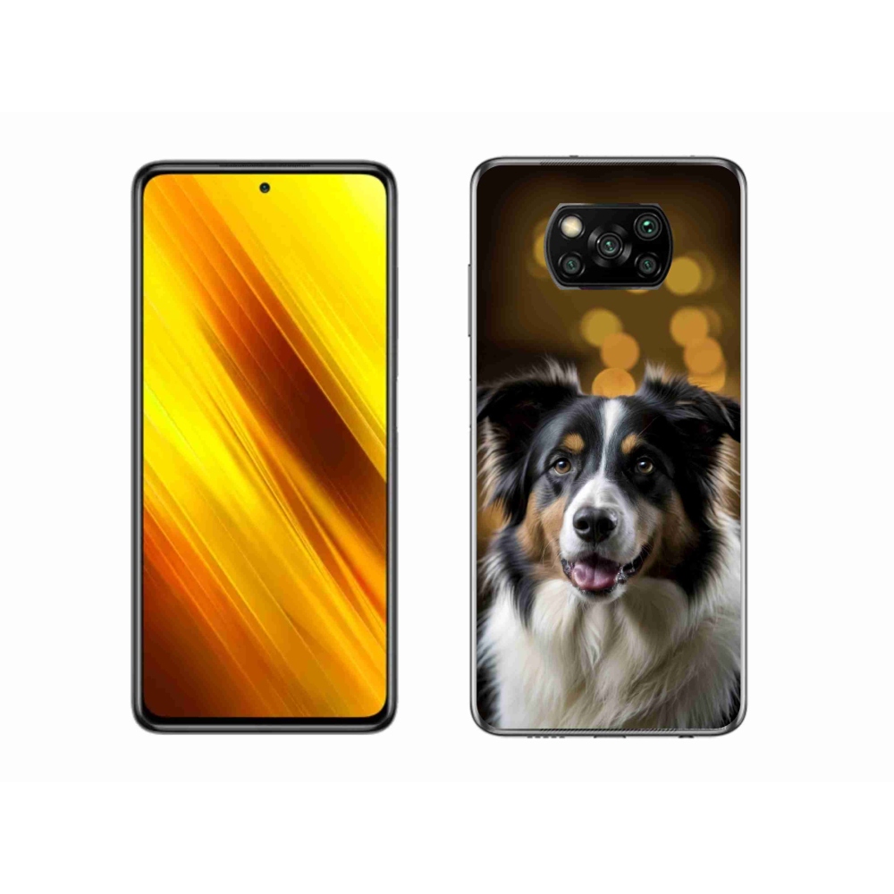 Gél borítás mmCase a Xiaomi Poco X3 Pro számára - mosolygó ausztrál juhászkutya