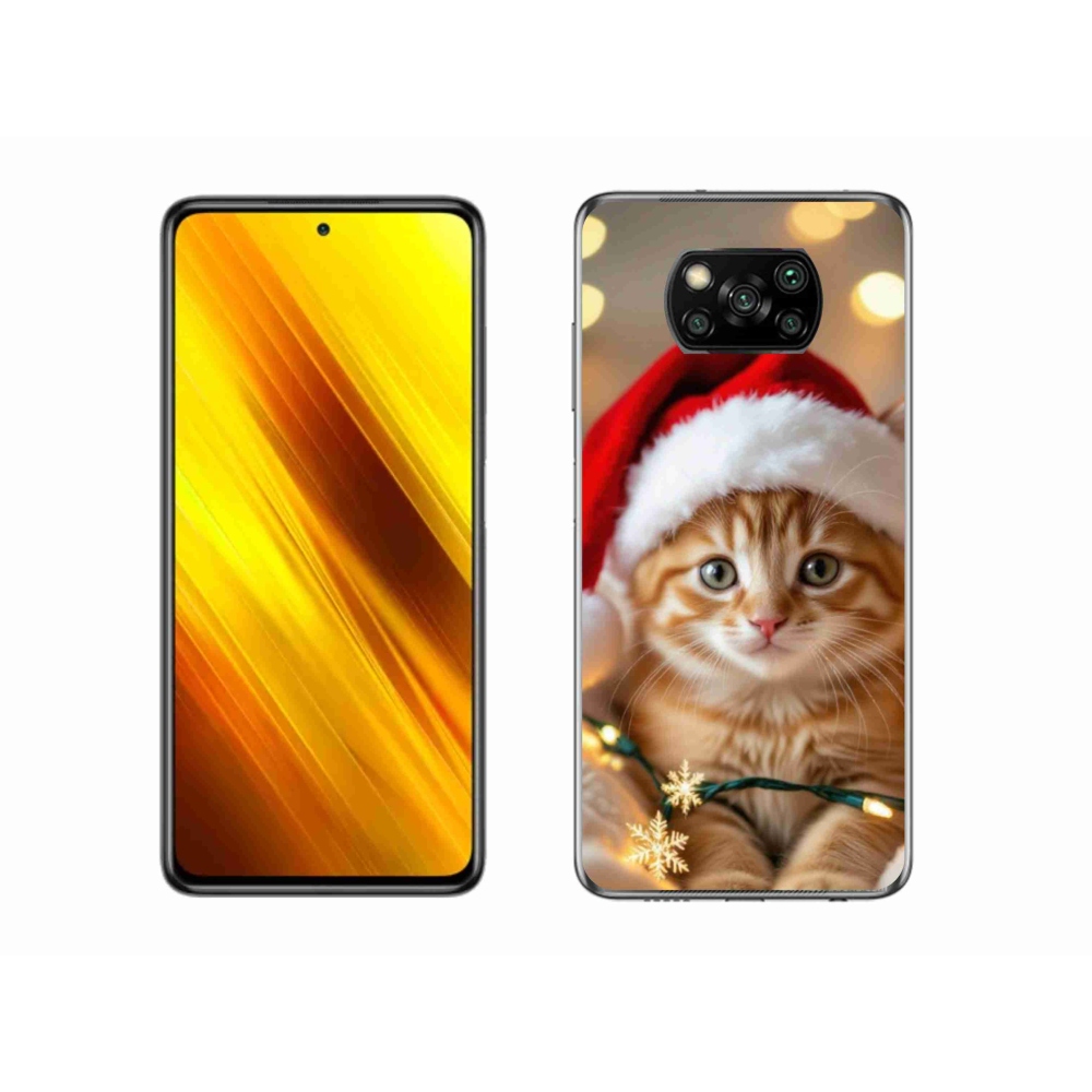 Gél borítás mmCase a Xiaomi Poco X3 Pro számára - Karácsonyi cica
