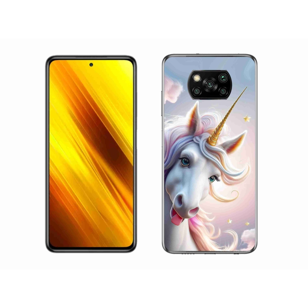 Gél borítás mmCase a Xiaomi Poco X3 Pro számára - vidám egyszarvú