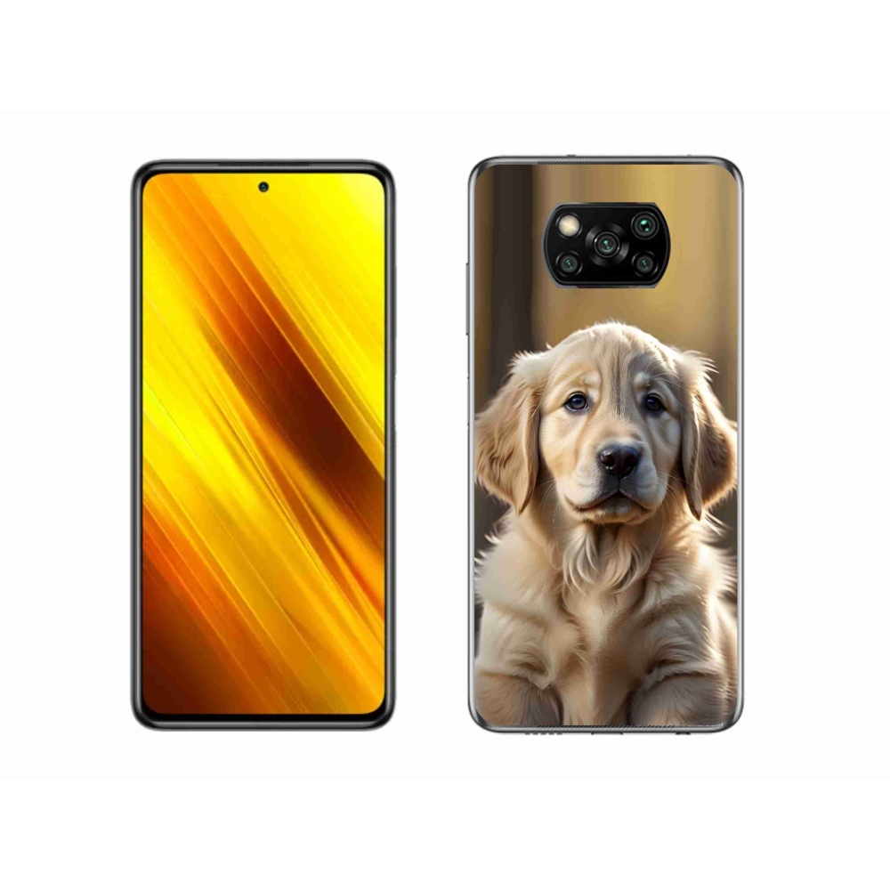 Gél borítás mmCase a Xiaomi Poco X3-hoz - aranyos arany retriever