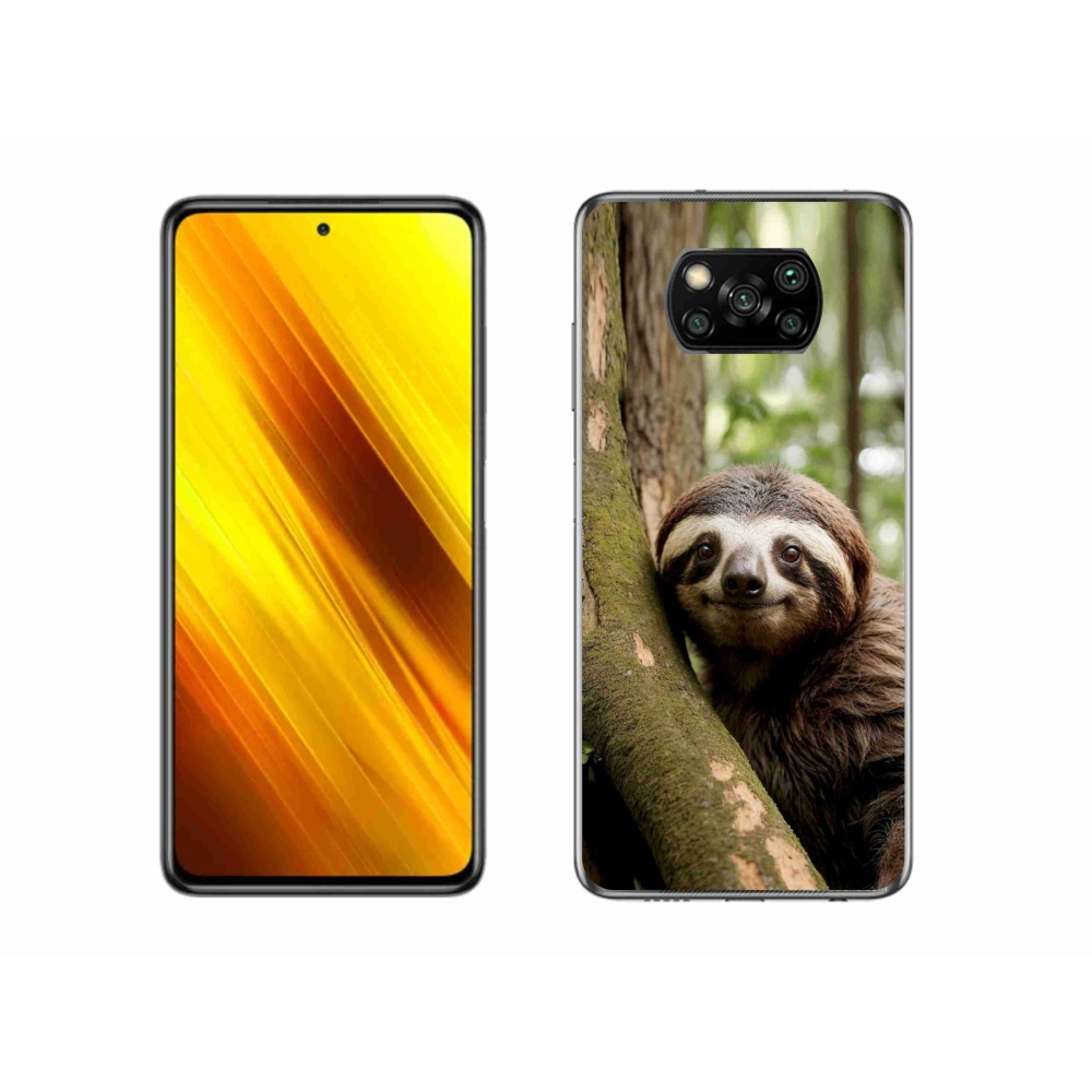 Gél borítás mmCase a Xiaomi Poco X3-hoz - mosolygó lajhár