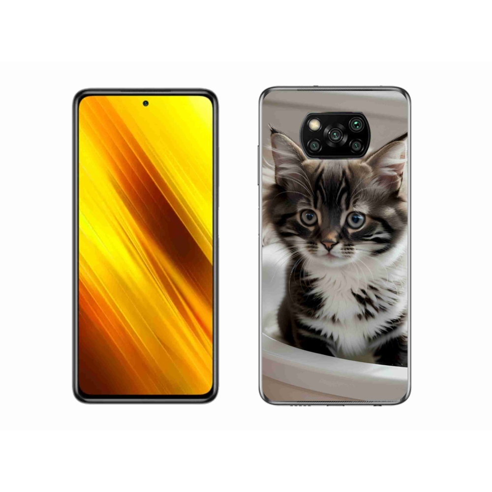 Gél borítás mmCase a Xiaomi Poco X3-hoz - kíváncsi cica